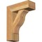 Ekena Millwork Funston Block Rough Sawn Bracket w/ Offset Brace, Western Red Cedar, 6"W x 16"D x 20"H BKT0604X16X20FST05RWR - alternate 1